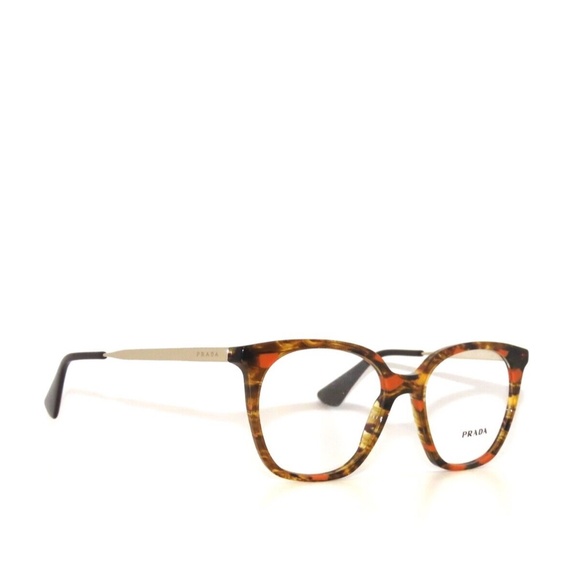Prada 11TV 11 KJN-1O1 51 Striped Brown Orange Eyeglasses PR11TV - Picture 3 of 5